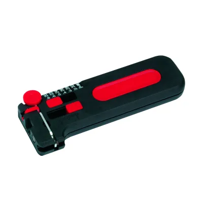 CIMCO Jokari Abisolierwerkzeug PWS-Plus 120033 | 0,25-0,8mm² | Längenanschlag | Drahtschneider | rot