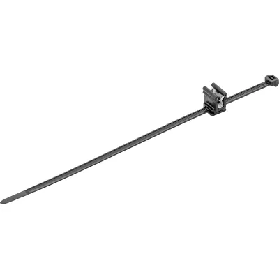 CIMCO Clip-Kabelbinder 181825 | 4,6x200 mm | UV-beständig | Kantenclip | innenverzahnt | Polyamid PA | schwarz
