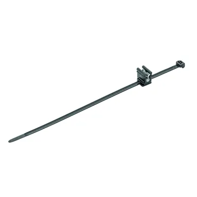 CIMCO Clip-Kabelbinder 181825 | 4,6x200 mm | UV-beständig | Kantenclip | innenverzahnt | Polyamid PA | schwarz