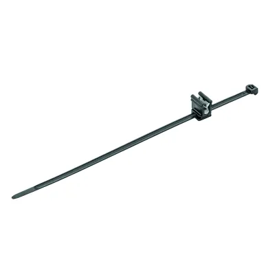 CIMCO Clip-Kabelbinder 181825 | 4,6x200 mm | UV-beständig | Kantenclip | innenverzahnt | Polyamid PA | schwarz