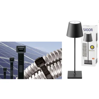 CIMCO Kabelbinderset PV Sigor 181799 | UV-beständig PA 6.6 | 1500 Kabelbinder 4,5x280/360mm | Zugfestigkeit 220N