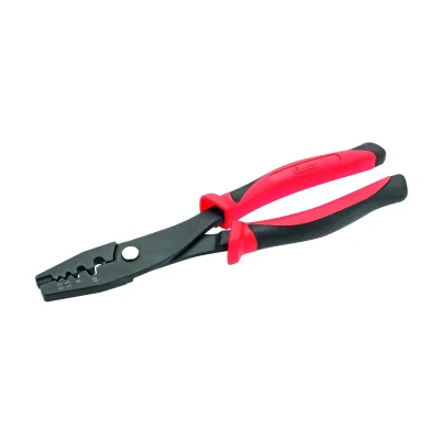 Cimco Kerbzange 101904 | Presszange für Aderendhülsen & Kabelschuhe | Dornpressung 0,5–16 mm² | mechanisch | Schwarz/Rot