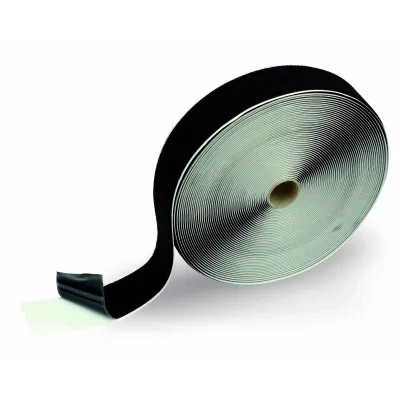 Cimco Klettband 181980 | selbstklebend Haken- und Flauschband | 20 mm x 20 m | UV-stabil | schwarz