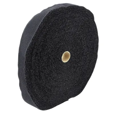 CIMCO Klettbinder 181924 | Klettband Rolle 25m x 20mm | Polyamid | UV-stabil | halogenfrei | Schwarz