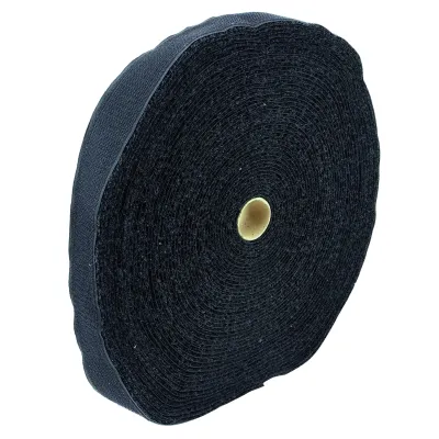 CIMCO Klettbinder 181924 | Klettband Rolle 25m x 20mm | Polyamid | UV-stabil | halogenfrei | Schwarz