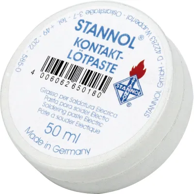 CIMCO Kontakt-Lötpaste 150240 | DIN EN 29454-1 1.1.2.C | 50g Dose | korrosionsbeständig | für Elektronik & Kupfer