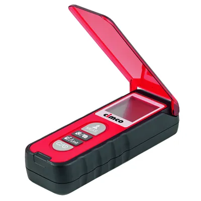 CIMCO Laser-Entfernungsmesser FVP-30 | bis 30 m | 2 mm/m Genauigkeit | gummiertes Gehäuse | Schutz-Cover