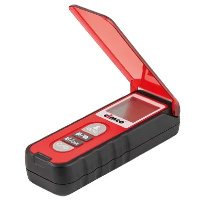 CIMCO Laser-Entfernungsmesser FVP-30 | bis 30 m | 2 mm/m Genauigkeit | gummiertes Gehäuse | Schutz-Cover