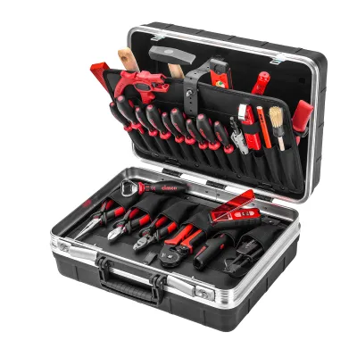 Cimco Lehrlingskoffer ECO Plus 172021 Werkzeugkoffer Elektro-Set | 26-tlg. | VDE-Werkzeuge | 395x455x205 mm | Gelb