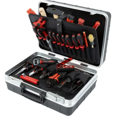 Cimco Lehrlingskoffer ECO Plus 172021 Werkzeugkoffer Elektro-Set | 26-tlg. | VDE-Werkzeuge | 395x455x205 mm | Gelb