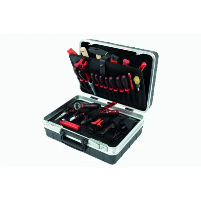 Cimco Lehrlingskoffer ECO Plus 172021 Werkzeugkoffer Elektro-Set | 26-tlg. | VDE-Werkzeuge | 395x455x205 mm | Gelb