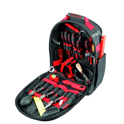 CIMCO Lehrlingsrucksack ECO Advance 170650 | Werkzeugrucksack Elektro-Set | 29-tlg | wasserdicht | robust | Polyester
