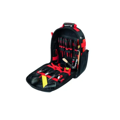 CIMCO Lehrlingsrucksack ECO Advance 170650 | Werkzeugrucksack Elektro-Set | 29-tlg | wasserdicht | robust | Polyester