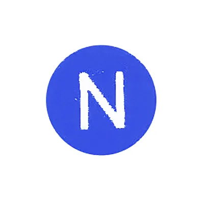 CIMCO Kabelmarkierung 182626 | Leiterkennzeichnung N | selbstklebend | Kunststoff | 12,5x12,5mm | blau