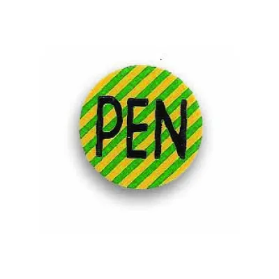 CIMCO Kabelmarkierung PEN 182630 | Neutralleiter Schutzfunktion | selbstklebend | 12,5x12,5mm | grün