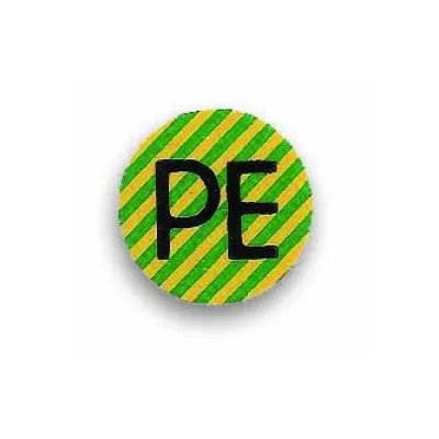 CIMCO Kabelmarkierung 182628 | Leiterkennzeichnung PE | selbstklebend PVC | grün-gelb | 12,5x12,5mm | Textfeld