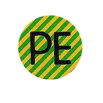 CIMCO Kabelmarkierung 182628 | Leiterkennzeichnung PE | selbstklebend PVC | grün-gelb | 12,5x12,5mm | Textfeld