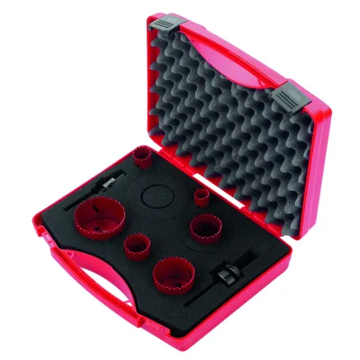 Cimco Lochsägenset 207573 | HSS-Bi-Metall | M20–64 mm | 6-teilig | für Kabelverschraubungen | inkl. Koffer