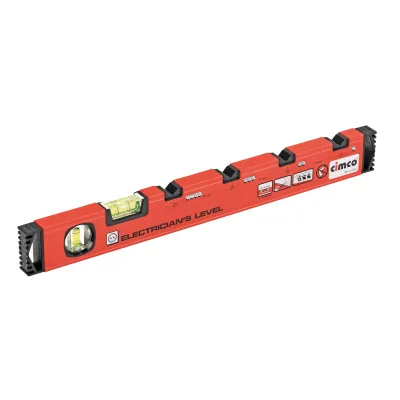 Cimco Markierwasserwaage 21 1552 | 430mm | 4 Markierungspunkte | 2 Libellen | Stoßschutz | Rot