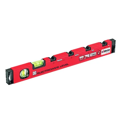 Cimco Markierwasserwaage 21 1552 | 430mm | 4 Markierungspunkte | 2 Libellen | Stoßschutz | Rot