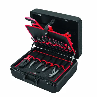 CIMCO Werkzeugkoffer Bomber 170376 | 23-teiliges Set für Elektro & Sanitär | schlagfest | abschließbar