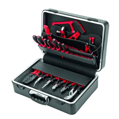 Cimco Elektro Meisterkoffer 23-teilig | 7 Zangen | 9 Schraubendreher | Hartschale | für Elektroinstallationen