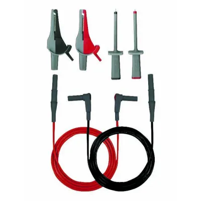 Cimco Messleitungs-Set 111485 | 6-teilig | Prüfspitzen & Krokodilklemmen | 1m Messleitungen | CAT III 1000V