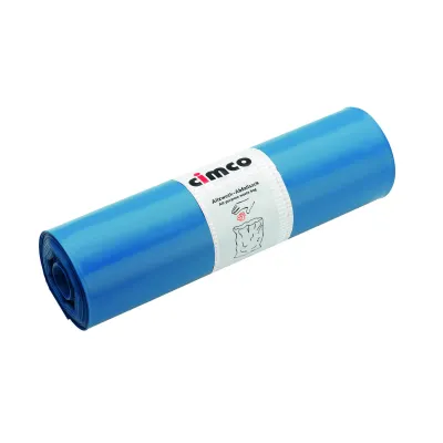 Cimco Abfallsack 145001 | Müllbeutel 120l | 700x1100mm | LDPE Recyclingfolie | 80µm | reißfest | blau | 25 Stück Rolle