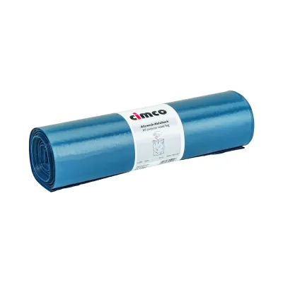 Cimco Abfallsack 145001 | Müllbeutel 120l | 700x1100mm | LDPE Recyclingfolie | 80µm | reißfest | blau | 25 Stück Rolle