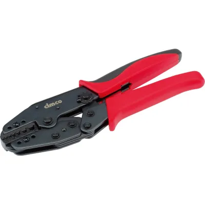 Cimco Presszange 106120 | Aderendhülsen 0,5-16 mm² | Trapezpressung | Ratsche | 220 mm | Schwarz/Rot