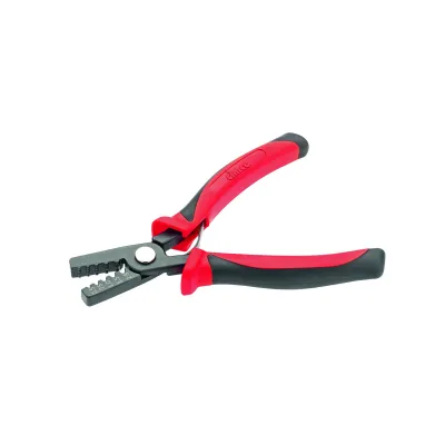 Cimco Presszange 101906 | Handpresszange für Aderendhülsen | Dornpressung 0,5-2,5 mm² | 140 mm | Rot/Schwarz