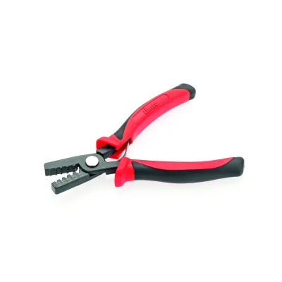 Cimco Presszange 101906 | Handpresszange für Aderendhülsen | Dornpressung 0,5-2,5 mm² | 140 mm | Rot/Schwarz