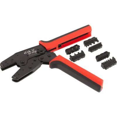 Cimco Presszange Set 106000 Click'n'Crimp | 3 Einsätze | 0,5-10 mm² | mechanisch | Sperrvorrichtung