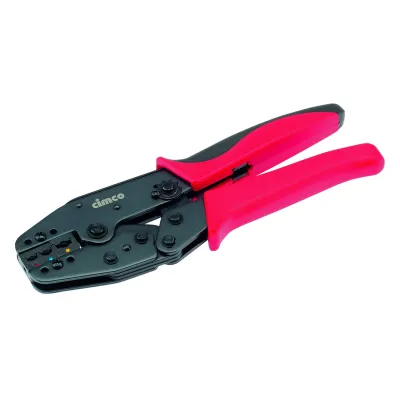 Cimco Presszange 106144 für isolierte Kabelschuhe | 0,5–6 mm² | Ovalpressung | Ratschenmechanik | 220 mm | Schwarz