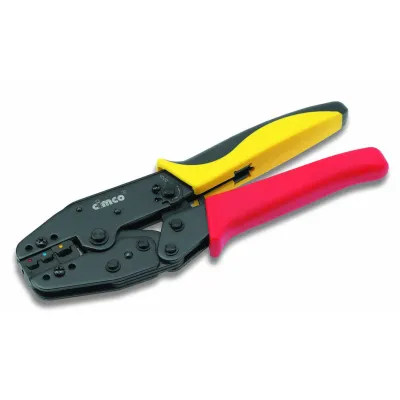 Cimco Presszange 101916 | für isolierte Kabelschuhe | 0,5–6 mm² | Ratschenmechanik | Ovalpressung