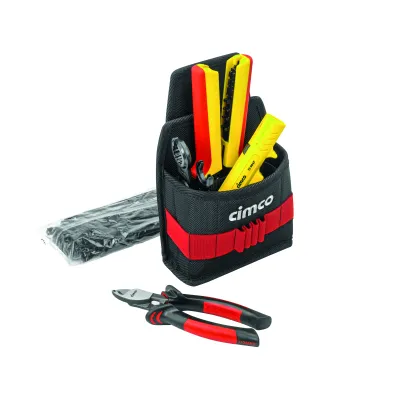 Cimco Werkzeugtasche | Gürteltasche Wave Solar 170475 | Photovoltaik Werkzeugset 5-tlg. | inkl. 2 Zangen