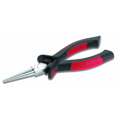 Cimco Rundzange 100062 | 160 mm | VDE 1000V isoliert | lange runde Backen | 2K-Griff | DIN ISO 5745 | ergonomisch