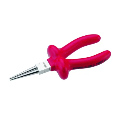 Cimco Rundzange 108773 | VDE 1000V isoliert | 160mm Langbeckzange | 2K-Griff | verchromt | Stahl