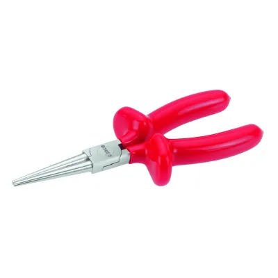 Cimco Rundzange 108773 | VDE 1000V isoliert | 160mm Langbeckzange | 2K-Griff | verchromt | Stahl