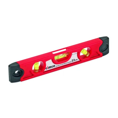 CIMCO Schaltschrank-Wasserwaage 211540 | Torpedoform | 230 mm | 3 Libellen | magnetisch | Kunststoff