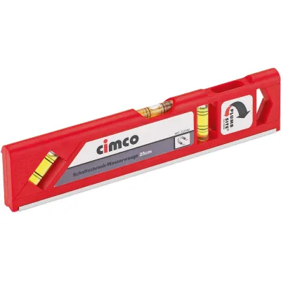 Cimco Schaltschrank-Wasserwaage | 250 mm | magnetisch | 3 Libellen | Kunststoff-Alu | Plumb Site