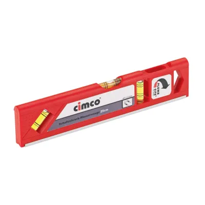 Cimco Schaltschrank-Wasserwaage | 250 mm | magnetisch | 3 Libellen | Kunststoff-Alu | Plumb Site