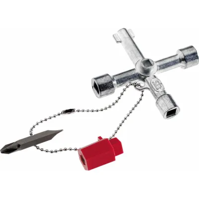 Cimco Schaltschrankschlüssel 112894 | Metall | Universal | inkl. Adapter & Bit | kompakt