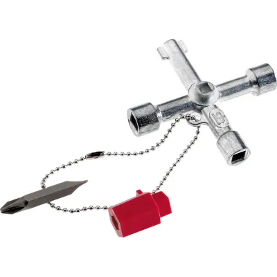 Cimco Schaltschrankschlüssel 112894 | Metall | Universal | inkl. Adapter & Bit | kompakt