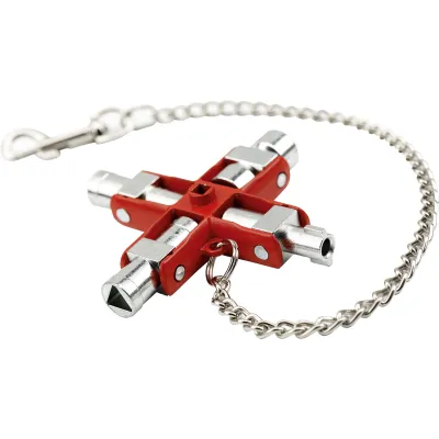 Cimco Schaltschrankschlüssel 8-in-1 | Universal | Vierkant | Dreikant | Doppelbart | Submaster 112992