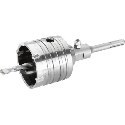 Cimco Schlagbohrkrone 207325 | SDS-plus | 82 mm Durchmesser | Hartmetall | Zentrierbohrer | Arbeitstiefe 80 mm