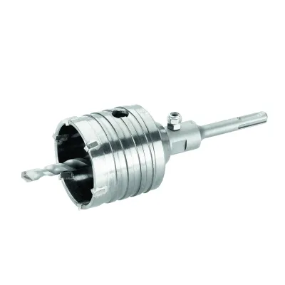 Cimco Schlagbohrkrone 207325 | SDS-plus | 82 mm Durchmesser | Hartmetall | Zentrierbohrer | Arbeitstiefe 80 mm