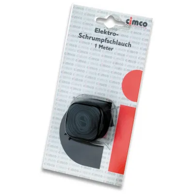 Cimco Schrumpfschlauch 181333 | 12,7mm auf 6mm | 2:1 Schrumpfrate | dünnwandig | Polyolefin | halogenfrei | schwarz | 1m