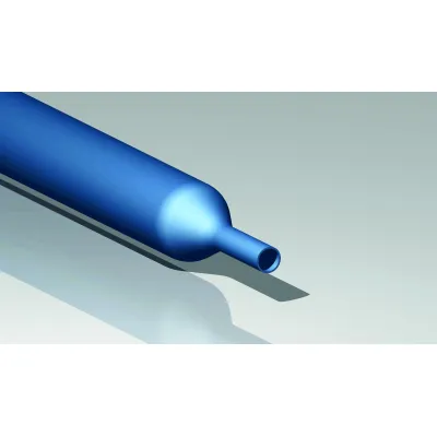 CIMCO Schrumpfschlauch 181696 | dünnwandig | 2:1 Schrumpfrate | Ø 9,5/4,5 mm | 70 mm | Polyolefin | 100 Stück | blau