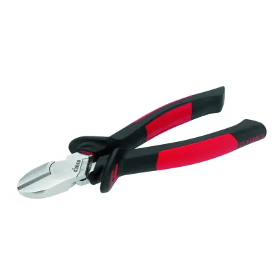 Cimco Seitenschneider 100577 VDE 1000V | 180mm | verchromt | ergonomischer 2K-Griff | DIN ISO 5749 | Silber/Schwarz/Rot